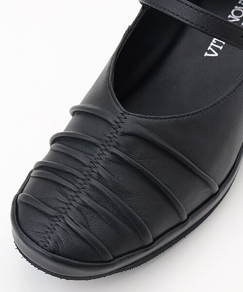 VITA NOVA / ヴィタノーヴァ フラットシューズ | シャーリングデザイン プラットフォームソールシューズ | 詳細6