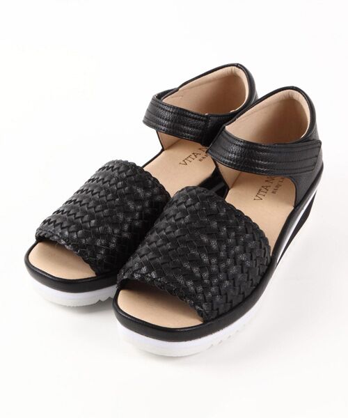 VITA NOVA / ヴィタノーヴァ サンダル | メッシュ編みサンダル ブラック（ブラック）