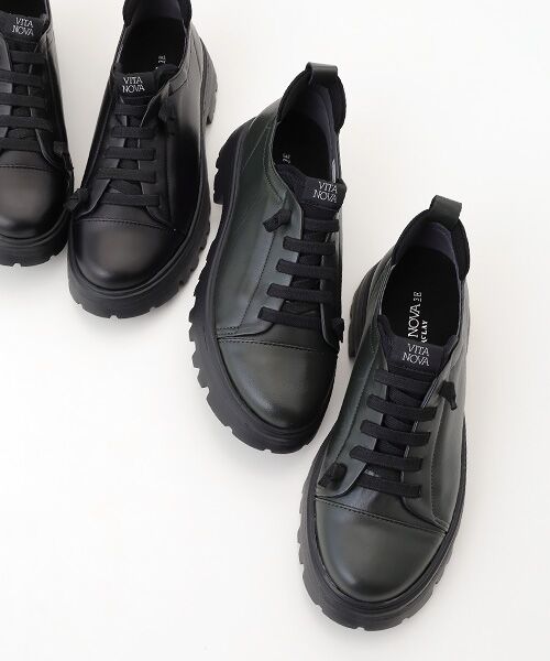 VITA NOVA/ヴィタノーヴァ エラスティックゴムタイプ スリッポンスニーカー ダークグリーン 22.5cm VITA NOVA/ヴィタノーヴァ エラスティックゴムタイプ スリッポンスニーカー ダークグリーン 22.5cm