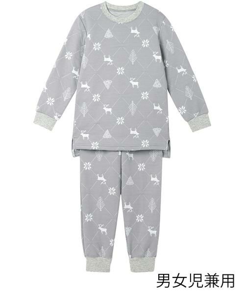 Wacoal KIDS / ワコールキッズ ベビー・キッズウエア | 睡眠科学　キッズ男女児兼用パジャマ　上下セット（ＣＴＲ４０７）（GY）