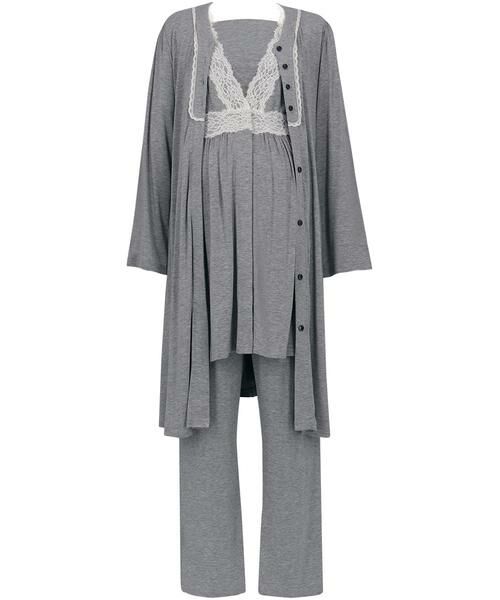 WACOAL MATERNITY / ワコールマタニティ マタニティウェア | マタニティパジャマ　上下セット（ＭＦＳ６０１）（GY）