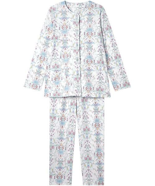 WACOAL RELAX&SLEEP / ワコール_リラックスアンドスリープ ルームウェア | レディスパジャマ　上下セット（ＮＤＸ５４１）（WH）