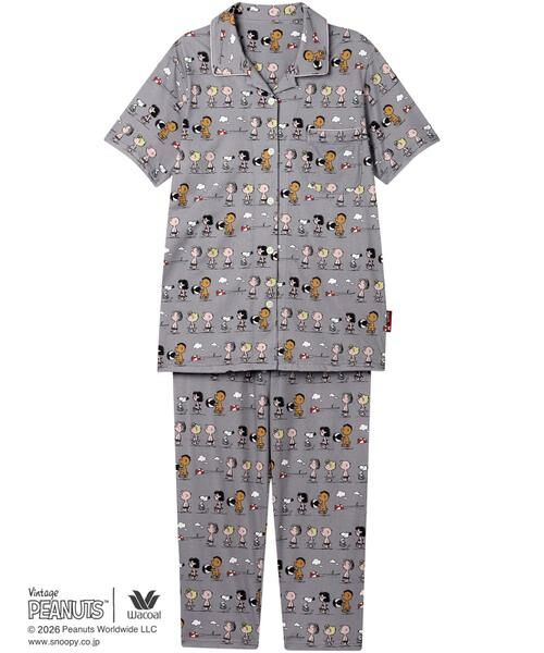 WACOAL RELAX&SLEEP / ワコール_リラックスアンドスリープ ルームウェア | レディスパジャマ　上下セット（ＦＤＴ１６７）（GY）