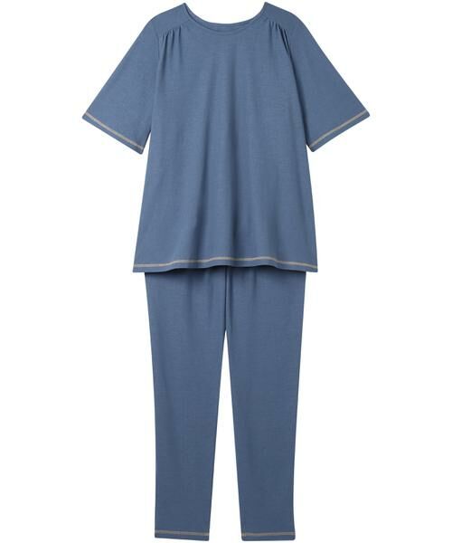 WACOAL RELAX&SLEEP / ワコール_リラックスアンドスリープ ルームウェア | レディスパジャマ　上下セット（ＫＤＴ１２２）（BU）
