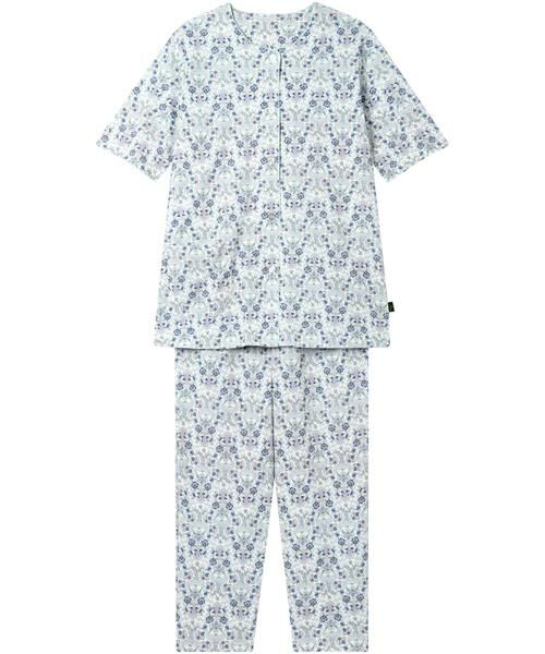 WACOAL RELAX&SLEEP / ワコール_リラックスアンドスリープ ルームウェア | レディスパジャマ　上下セット（ＮＤＴ１６７）（WH）