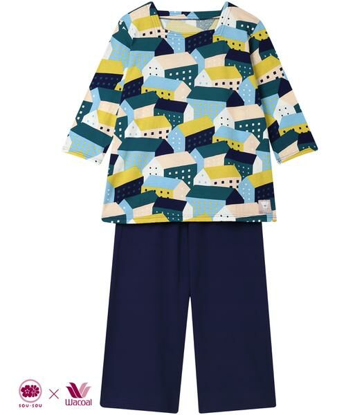 WACOAL RELAX&SLEEP / ワコール_リラックスアンドスリープ ルームウェア | レディスパジャマ　上下セット（ＲＤＴ２１５）（KO）