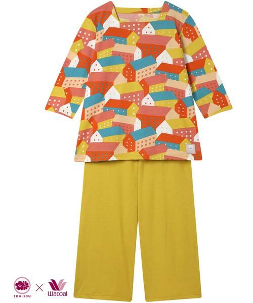 WACOAL RELAX&SLEEP / ワコール_リラックスアンドスリープ ルームウェア | レディスパジャマ　上下セット（ＲＤＴ２１５）（YE）