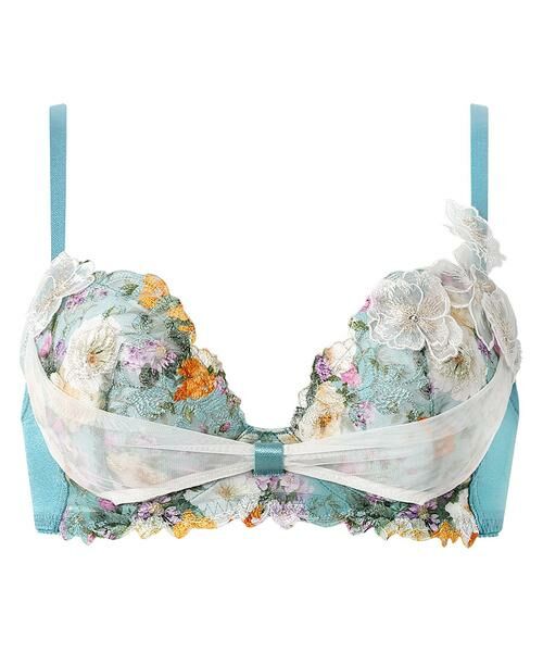 Wacoal / ワコール ブラ | リボンブラ 胸もとフィットながもち ワイヤーブラ(3/4カップ)(BXB490)(TU)