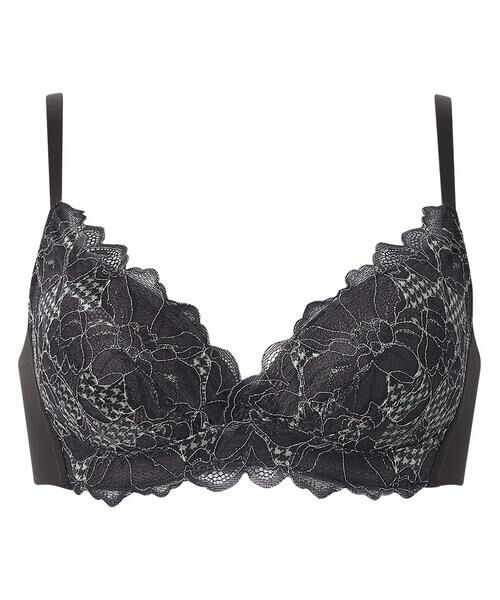 Wacoal / ワコール ブラ | SUHADA ONE 3/4カップブラ(ノンワイヤーブラ)(BXB411)(BL)