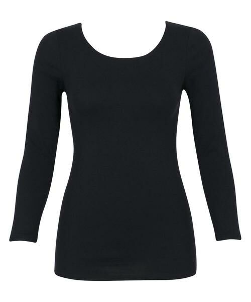 Wacoal/ワコール ふんわりあったかタイプ トップス（８分袖）（ＣＬＤ３１１） BL L