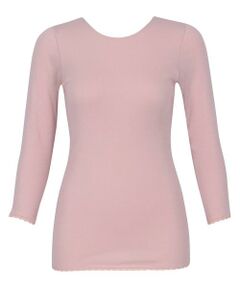 Wacoal / ワコール その他インナー・ルームウェア | オーガニックコットン１００％　あったか　ゆったりタイプ　レディスインナー　トップ（８分袖）（ＣＬＤ３４０）