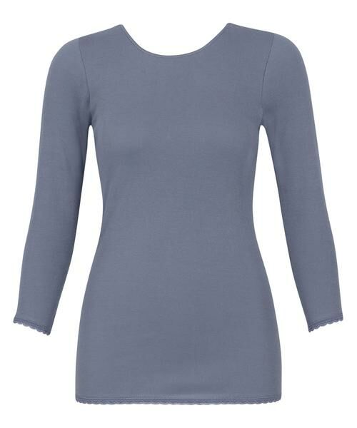 Wacoal/ワコール オーガニックコットン１００％ あったか ゆったりタイプ レディスインナー トップ（８分袖）（ＣＬＤ３４０） GY M