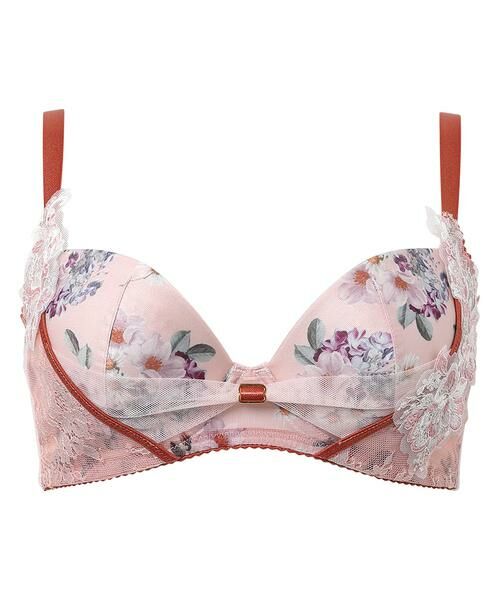 Wacoal / ワコール ブラ | リボンブラ 脇すっきり ワイヤーブラ(3/4カップ)(BXB473)(OR)