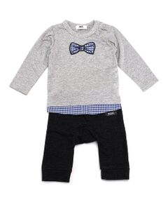 WASK / ワスク セットアップ | チェックタイ付きTシャツ＆パンツBABYセット