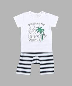 WASK / ワスク その他 | BABY柄ナレT+ボーダーパンツセット