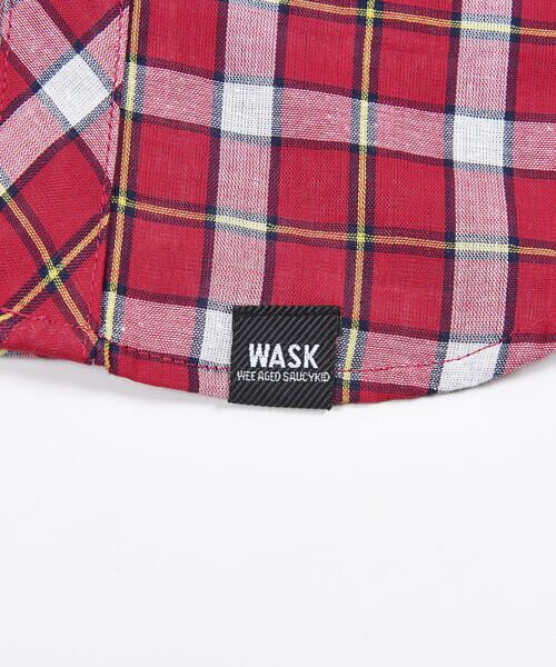 WASK / ワスク シャツ・ブラウス | チェック+無地リバーシブルガーゼシャツ(90cm~100cm) | 詳細4