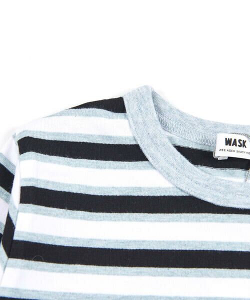 WASK / ワスク Tシャツ | 7分袖カラー杢ボーダーTシャツ(90cm~100cm) | 詳細2