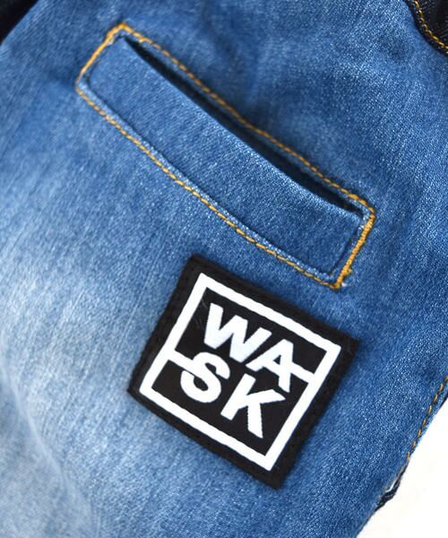 WASK / ワスク ショート・ハーフ・半端丈パンツ | 5.5分丈 クレイジー 切替 色落ち加工 デニム パンツ(140cm~160cm) | 詳細5