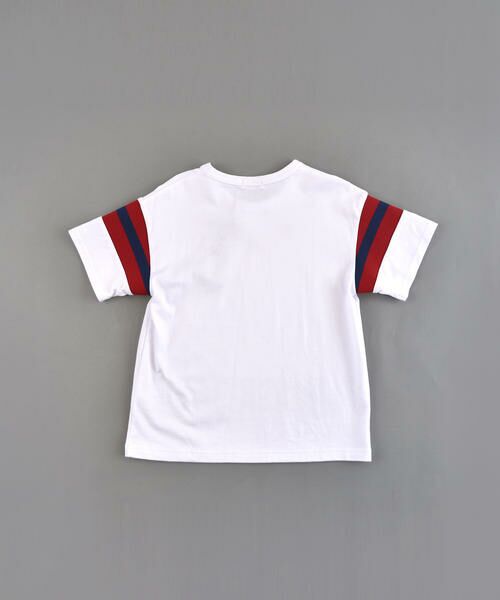 WASK / ワスク Tシャツ | 袖  切替 ライン ロゴ ビック Tシャツ (90cm~100cm) | 詳細2
