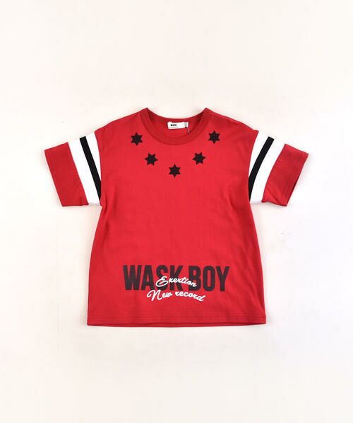 WASK / ワスク Tシャツ | 袖  切替 ライン ロゴ ビック Tシャツ (90cm~100cm) | 詳細8