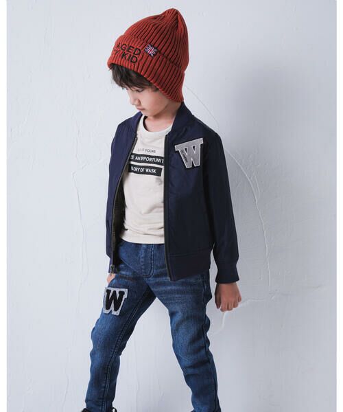 セール リバーシブル チェック ナイロン ツイル ワッペン ジャケット 110cm 130cm テーラードジャケット Wask ワスク ファッション通販 タカシマヤファッションスクエア