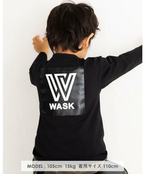 WASK / ワスク Tシャツ | BOXロゴ ワイド 長袖 Tシャツ (100~160cm) | 詳細9