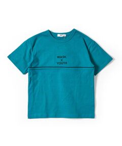 ワッペン付き ワイド 半袖 Tシャツ (100~160cm)