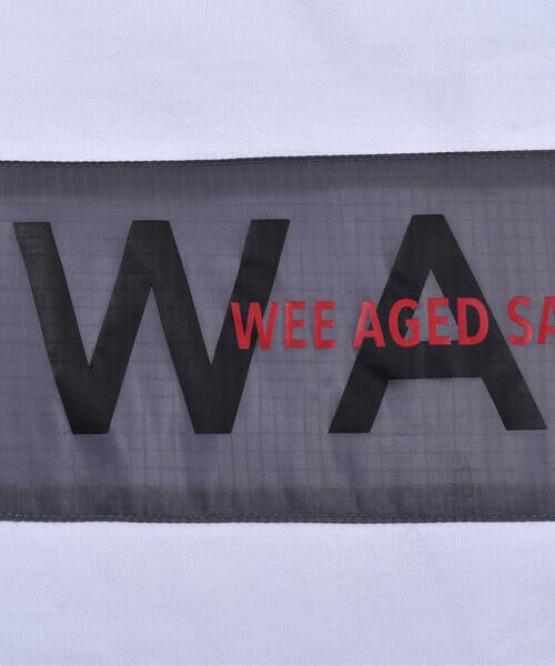 WASK / ワスク Tシャツ | 切替 ロゴ ワイド 半袖 Tシャツ(100~160cm) | 詳細3