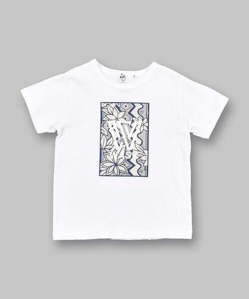 WASK / ワスク Tシャツ | ボタニカル ボックス プリント 天竺 Tシャツ (100~160cm) | 詳細3