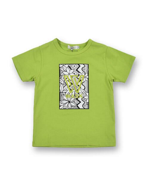 WASK / ワスク Tシャツ | ボタニカル ボックス プリント 天竺 Tシャツ (100~160cm) | 詳細17