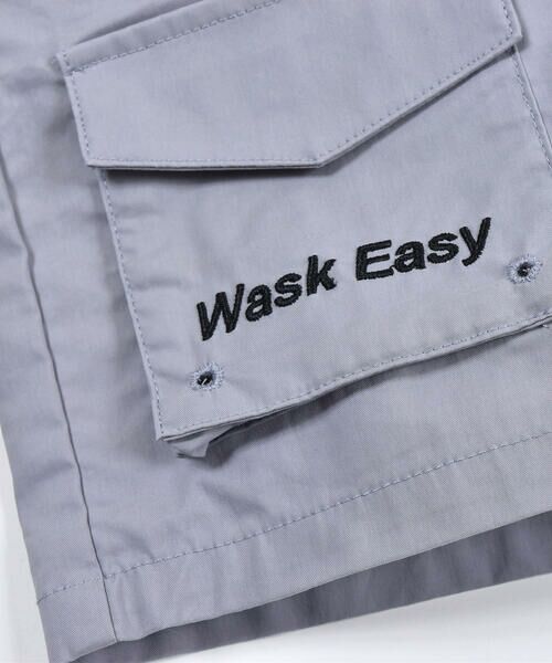 WASK / ワスク ショート・ハーフ・半端丈パンツ | 5分丈 ツイル + メッシュ 刺繍 ポケット クライマーパンツ (100~160cm) | 詳細11