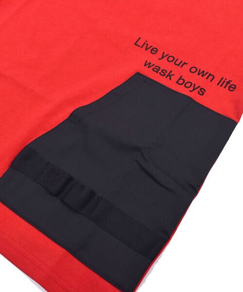WASK / ワスク Tシャツ | 配色 ポケット ロゴプリント ビッグ 半袖 Tシャツ (100~160cm) | 詳細8