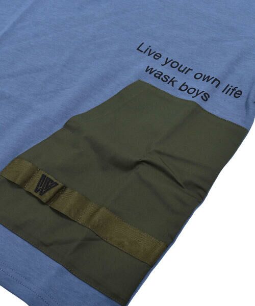 WASK / ワスク Tシャツ | 配色 ポケット ロゴプリント ビッグ 半袖 Tシャツ (100~160cm) | 詳細13