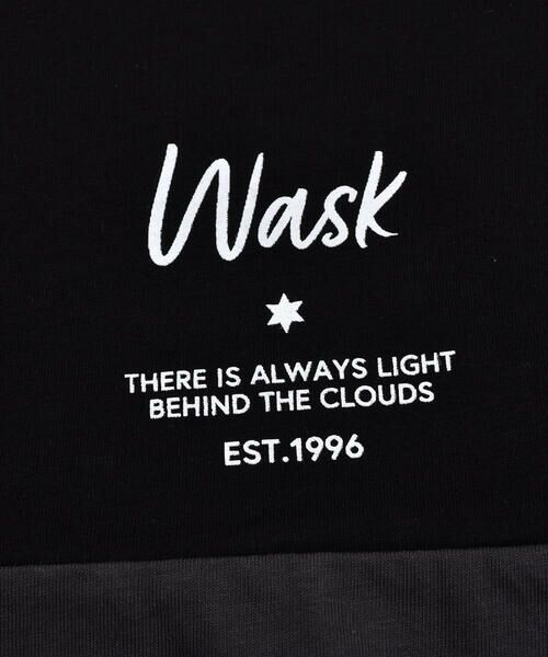WASK / ワスク Tシャツ | ロゴ 切り替え バイカラー 天竺 半袖 Tシャツ (100~160cm) | 詳細4