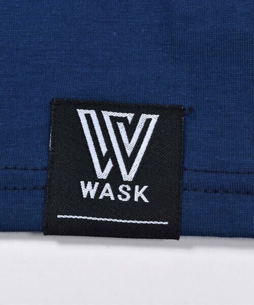 WASK / ワスク Tシャツ | ロゴ 切り替え バイカラー 天竺 半袖 Tシャツ (100~160cm) | 詳細10