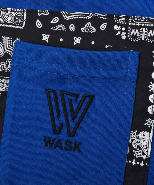 WASK / ワスク Tシャツ | ペイズリー 柄 パッチ ポケット 天竺 ワイド 半袖 Tシャツ (100~160cm) | 詳細15
