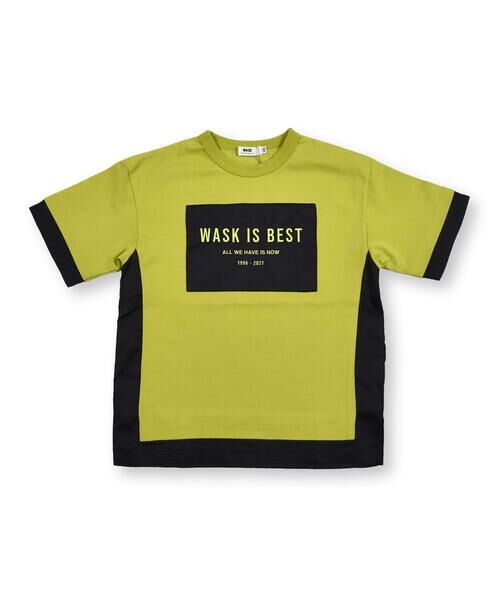 WASK / ワスク Tシャツ | ナイロン ロゴ パッチ レーヤード 天竺 ビッグ 半袖 Tシャツ (100~160cm) | 詳細2