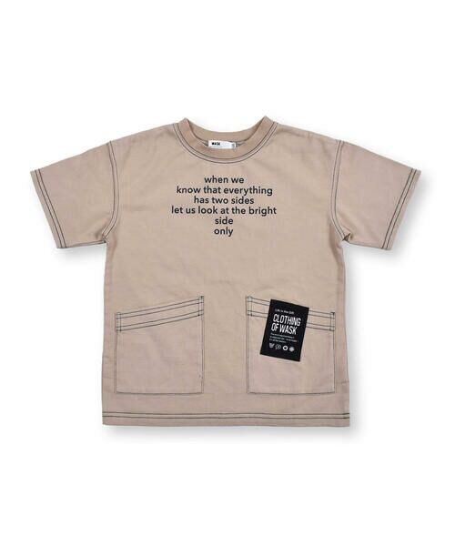 WASK / ワスク Tシャツ | ネーム 付き ポケット ロゴ 天竺 ワイド 半袖 Tシャツ (100~160cm) | 詳細13
