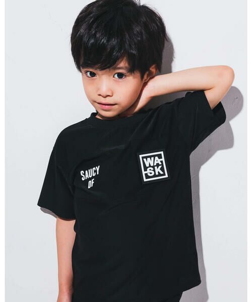 WASK / ワスク Tシャツ | 速乾 メッシュ ロゴ ワッペン プリント ワイド 半袖 Tシャツ (100~160cm) | 詳細10