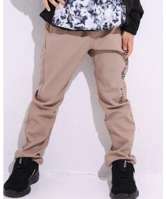 WASK / ワスク パンツ | ロゴプリント ストレッチ ツイル ロングパンツ (100~160cm)