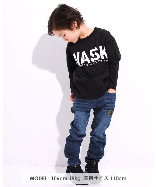 WASK / ワスク パンツ | ロゴプリント デニム パンツ (100~160cm) | 詳細11