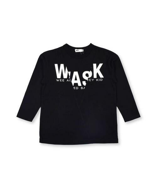 WASK / ワスク Tシャツ | ロゴプリント 切り替え ビッグ Tシャツ (100~160cm) | 詳細3