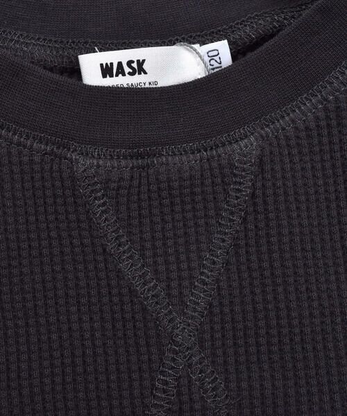 WASK / ワスク Tシャツ | 袖パッチ付き ワッフル ワイド Tシャツ (100~160cm) | 詳細14