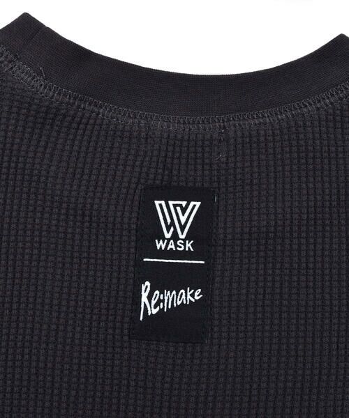 WASK / ワスク Tシャツ | 袖パッチ付き ワッフル ワイド Tシャツ (100~160cm) | 詳細16