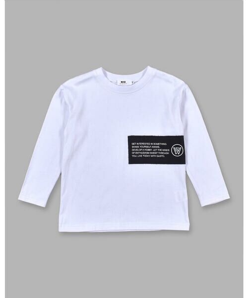 WASK / ワスク Tシャツ | ロゴパッチ付き ワイド Tシャツ (100~160cm) | 詳細3