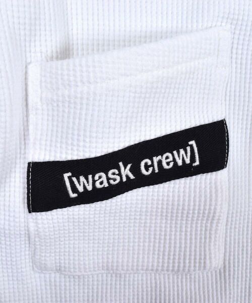 WASK / ワスク Tシャツ | 胸ポケット付き ロゴテープ ワッフル Tシャツ (100~160cm) | 詳細6