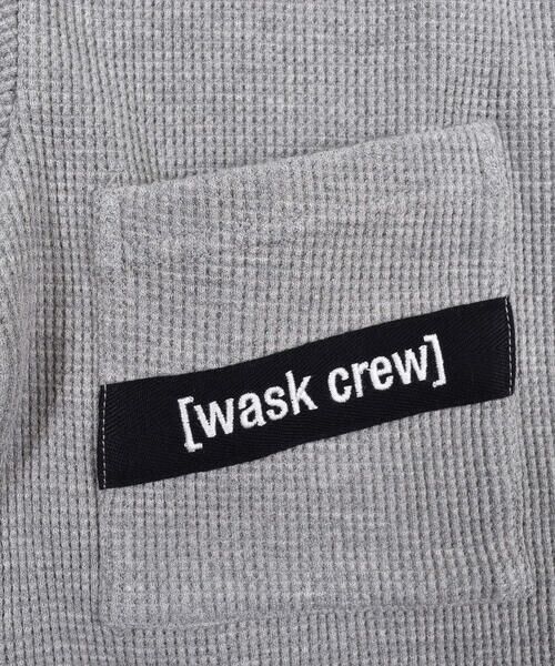 WASK / ワスク Tシャツ | 胸ポケット付き ロゴテープ ワッフル Tシャツ (100~160cm) | 詳細12