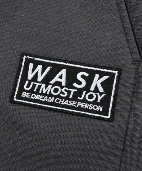 WASK / ワスク パンツ | シリコンワッペン付き 切り替え ダンボールニット パンツ (100~160cm) | 詳細7