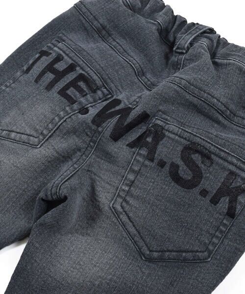 WASK / ワスク パンツ | ロゴ プリント ストレッチ デニム ロング パンツ (100~160cm) | 詳細9