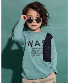 WASK / ワスク Tシャツ | 片 ポケット ワイド ロング Tシャツ (100~160cm)